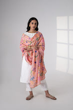 Load image into Gallery viewer, Nazakat handmade Phulkari Dupatta for women by Mystic Loom // Pink Dupatta Phulkari for online shopping