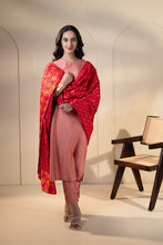 Load image into Gallery viewer, Reigning Red cotton Phulkari Dupatta for women by Mystic Loom // Wedding Dupatta // Bride