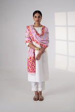 Load image into Gallery viewer, Meher Handmade Phulkari Dupatta for women by Mystic Loom // Pink Dupatta Phulkari for online shopping