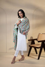 Load image into Gallery viewer, Lily Phulkari Dupatta for Women by Mystic Loom | Phulkari for online shopping | Blue Embroidery Dupatta