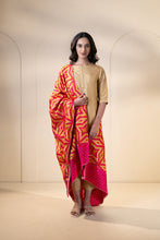Load image into Gallery viewer, Red chiffon Phulkari Dupatta for women by Mysticloom // Wedding Dupatta for Online shopping // Bride Dupatta