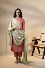 Load image into Gallery viewer, Chiffon Phulkari Dupatta for women by Mysticloom // Green Dupatta embroidery