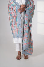 Load image into Gallery viewer, Dewy Drops Phulkari Dupatta for Women by Mystic Loom | Phulkari for online shopping | Grey Dupatta | Embroidery
