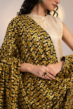 Load image into Gallery viewer, Black Gold Hand Made Phulkari Dupatta for Women | Online shopping Dupatta | Wedding Dupatta