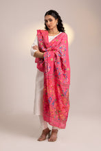Load image into Gallery viewer, Pink Hand Made Phulkari Wedding Dupatta | Bridal Phulkari Dupatta by Mystic Loom | Ethnic Phulkari Motifs