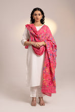 Load image into Gallery viewer, Pink Hand Made Phulkari Wedding Dupatta | Bridal Phulkari Dupatta by Mystic Loom | Ethnic Phulkari Motifs
