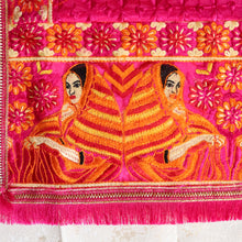 Load image into Gallery viewer, Mysticloom Phulkari Work for bride | Wedding Celebrations Dupatta | Festive | Hot Pink | Embroidery