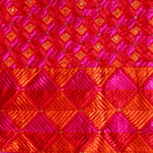 Load image into Gallery viewer, Reigning Red cotton Phulkari Dupatta for women by Mystic Loom // Wedding Dupatta // Bride
