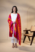 Load image into Gallery viewer, Angelic Spell Phulkari Dupatta for Women by Mystic Loom | Red| Festive 
