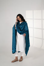 Load image into Gallery viewer, Midnight Euphoria Phulkari Dupatta for women by Mystic Loom // Blue Dupatta Phulkari for online shopping 
