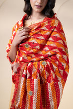 Load image into Gallery viewer, Red Elixir chiffon Phulkari Dupatta for women by Mystic Loom //  Wedding Dupatta for Online Shopping
