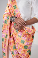 Load image into Gallery viewer, Blending Mist Phulkari Dupatta for Women by Mystic Loom | Peach Dupatta

