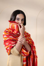 Load image into Gallery viewer, Red Elixir chiffon Phulkari Dupatta for women by Mystic Loom //  Wedding Dupatta for Online Shopping
