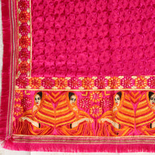 Load image into Gallery viewer, Mysticloom Phulkari Work for bride | Wedding Celebrations Dupatta | Festive | Hot Pink | Embroidery
