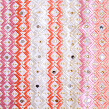 Load image into Gallery viewer, Phulkari Motifs on White Dupatta by Mysticloom
