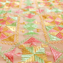 Load image into Gallery viewer, Embroidery Phulkari Dupatta| Chinnon Dupatta |Dupatta for women online | Pastel color Dupatta
