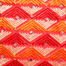 Load image into Gallery viewer, Red Elixir chiffon Phulkari Dupatta for women by Mystic Loom //  Wedding Dupatta for Online Shopping
