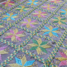 Load image into Gallery viewer, Phulkari Dupatta Embroidery by Mysticloom | Summer Dupatta | Online Dupatta for women | Grey Dupatta
