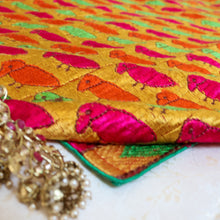 Load image into Gallery viewer, Royal Bird Phulkari Dupatta for women by Mystic Loom //  Dupatta for online shopping // traditional Phulkari Motifs // heritage and culture
